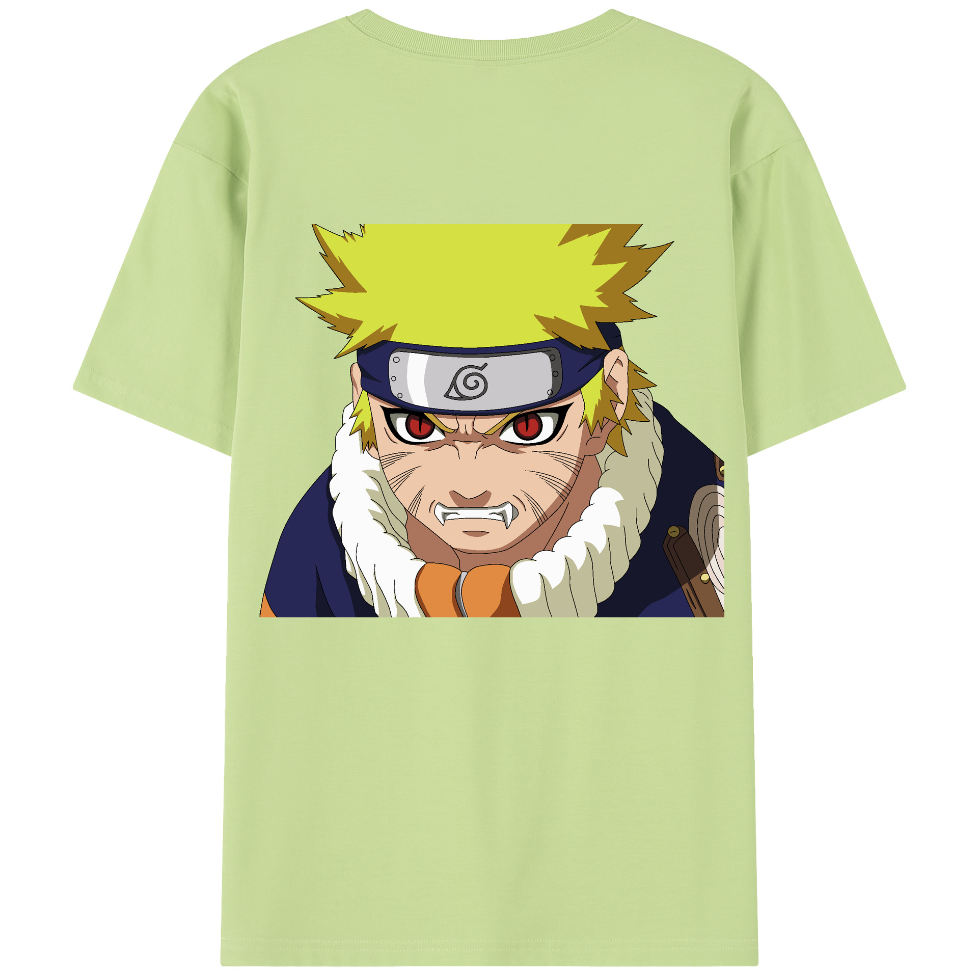 （画像用） NARUTO -ナルト- うずまき ナルト Uzumaki Naruto 綿100％半袖Tシャツ（背面プリント）
